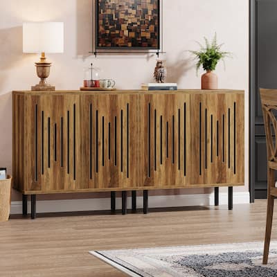 59" Sideboard Buffet Cabinet with Doors & Adjustable Shelves