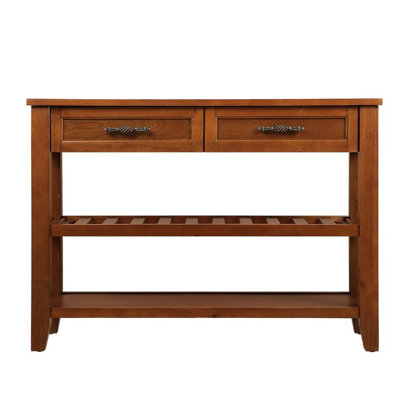 Furniture of Antique Solid Wood 3-drawer Sofa Console Table