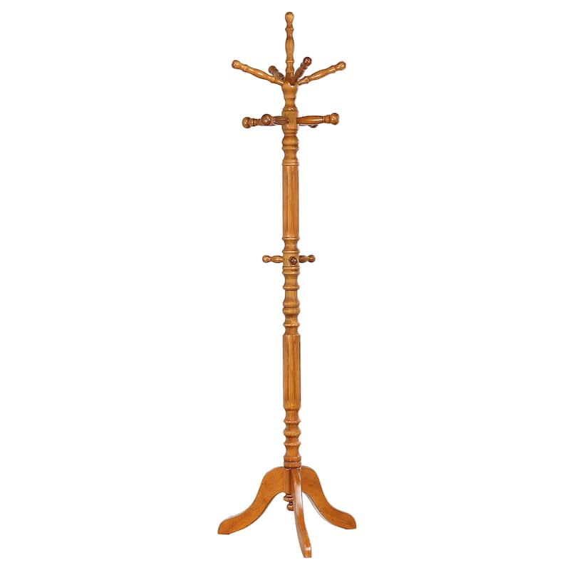 Achelle 11 Hook Freestanding Coat Rack Hanger - Golden Brown