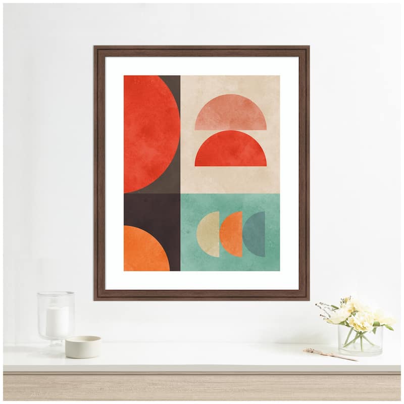Kate and Laurel Circles in harmony No11 by Vitor Costa Framed Wall Art Print