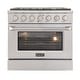 preview thumbnail 3 of 43, KUCHT 36 in. 5.2 cu. ft. Propane Gas Range with Sealed Burners and Convection Oven with interchangeable color door.