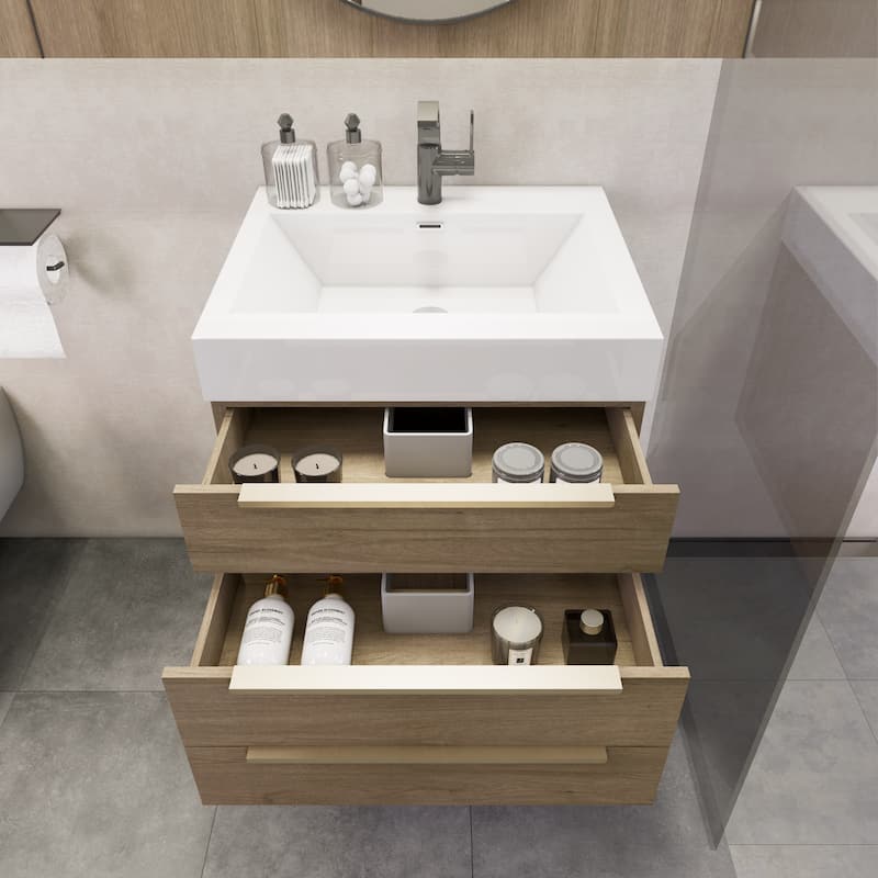 Noble 24" Wall Mounting Vanity with Reinforced Acrylic Sink
