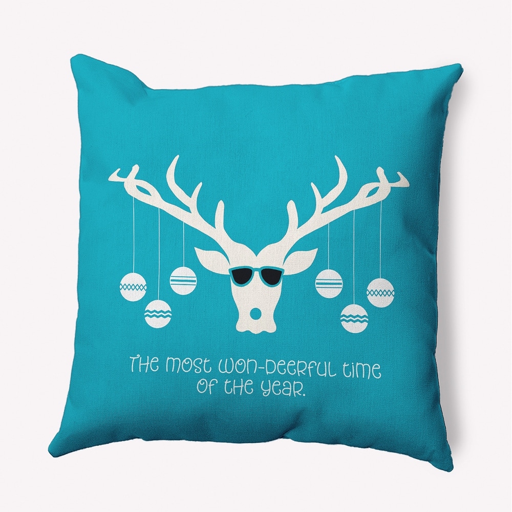 Cool Christmas Deer Accent Pillow
