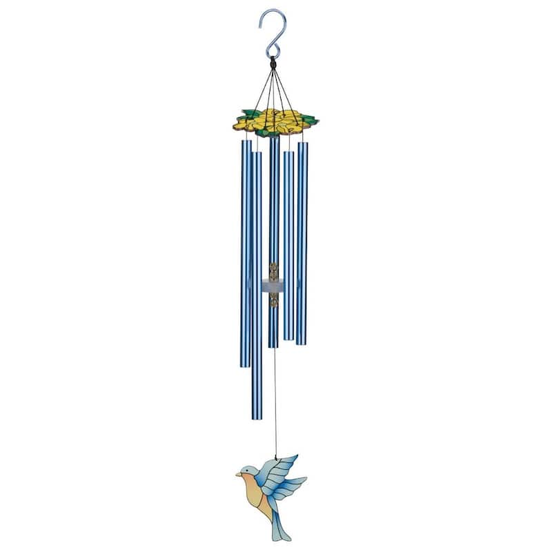 Floral Bird Chime 32" - Bluebird