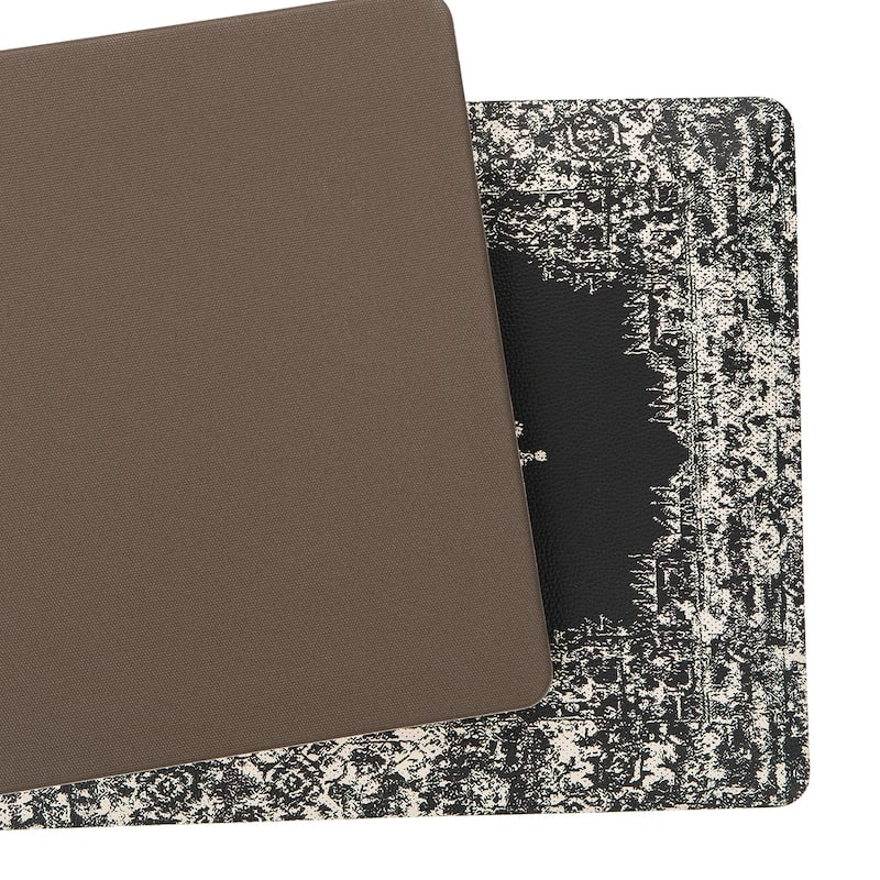 Distressed Medallion Cushioned Anti Fatigue Standing Kitchen Mat
