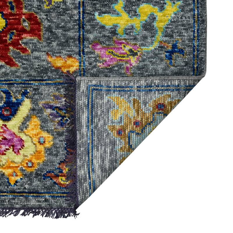 Blu Armijo Transitional Oriental Hand-Knotted Area Rug