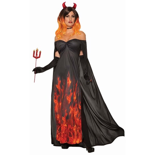 Demons & Devils Elegant Women's Costume Dress, Standard Size - Black