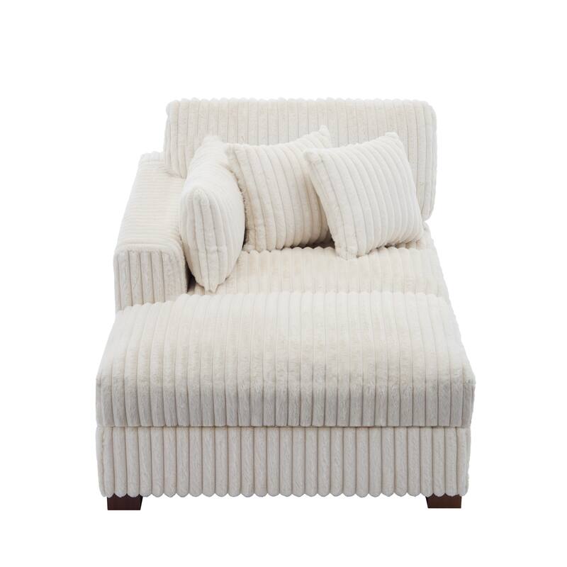 Modern Indoor Chaise Lounge Couch with Pillows