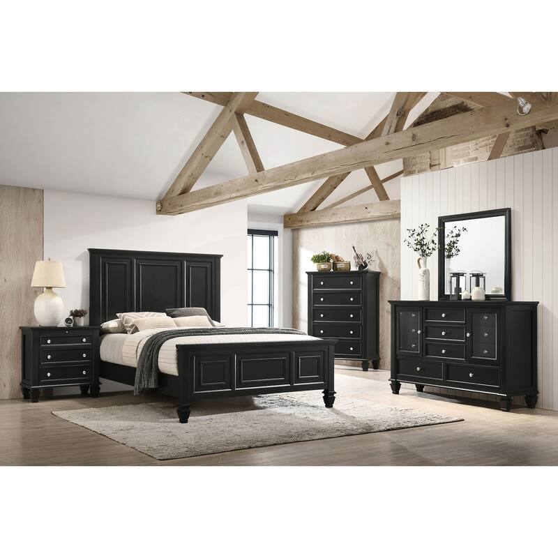 Sandy Beach 5-piece King Bedroom Set - Black - Eastern King
