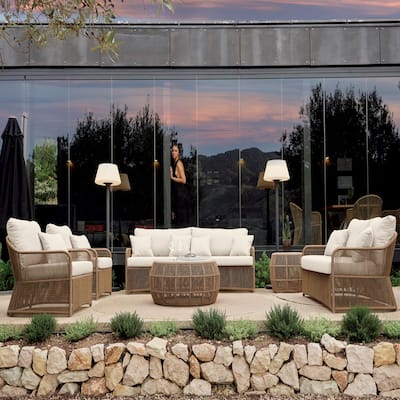 Calixto 6-Piece Skyline Design Seating Set with Sunbrella Cushions