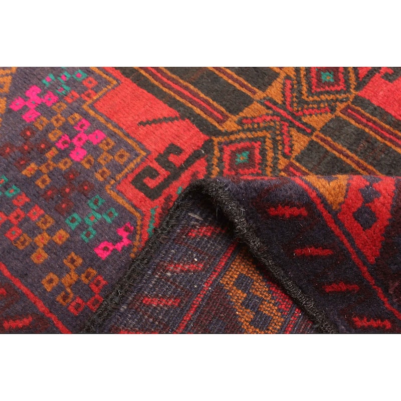 ECARPETGALLERY Hand-knotted Teimani Red Wool Rug - 2'8 x 4'9