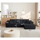 preview thumbnail 5 of 46, GDFStudio - 104" Cloud Modern Innovative Chenille Modular Sofa with L-Shape Chaise and Deep Seat Black + Chenille