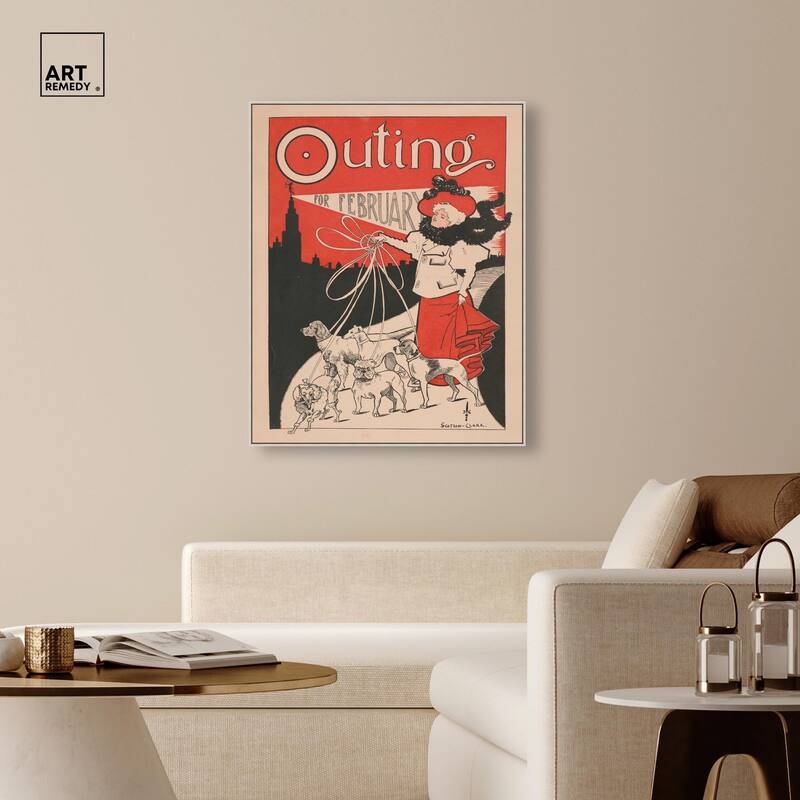 Outing for February 1896 Canvas by Art Remedy