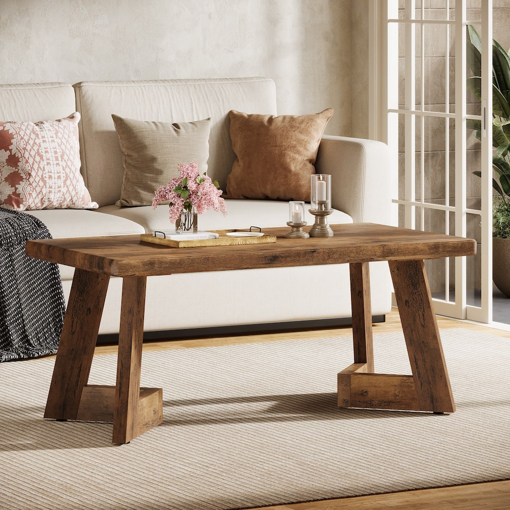 47 Inches Rectangle Coffee Table for Living Room