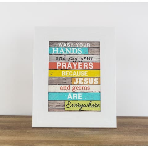 Wash Your Hands And Say Your Prayers Jesus and Germs Are Everywhere Bath Bathroom Decor