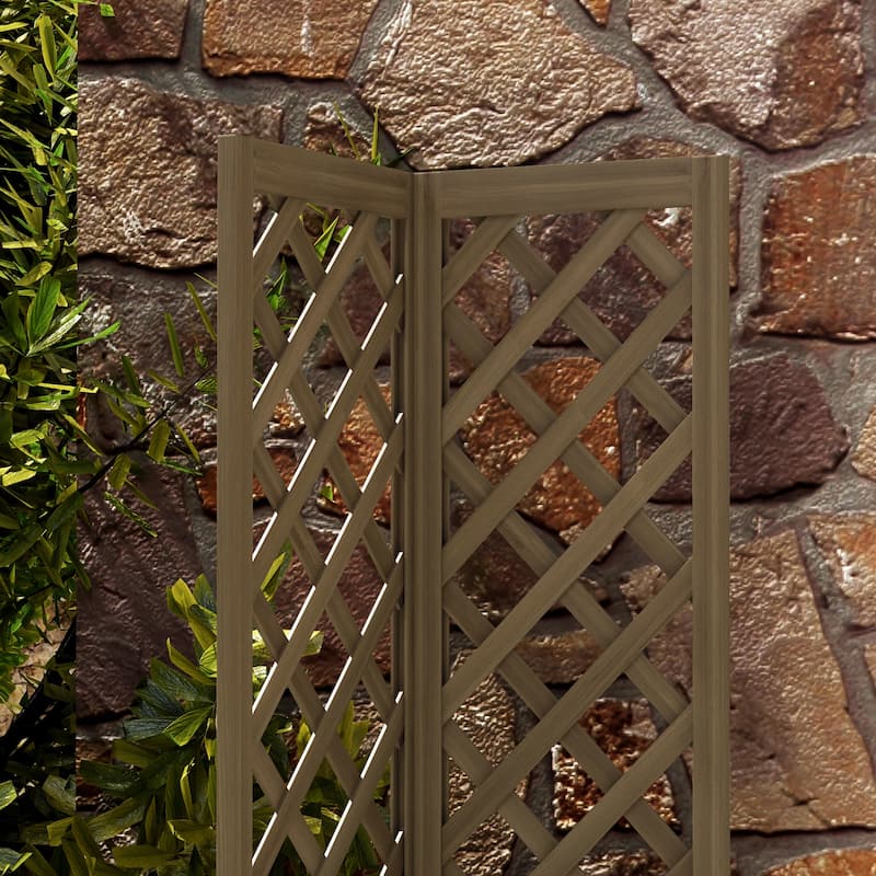 Outsunny Wooden Raised Garden Bed with Trellis