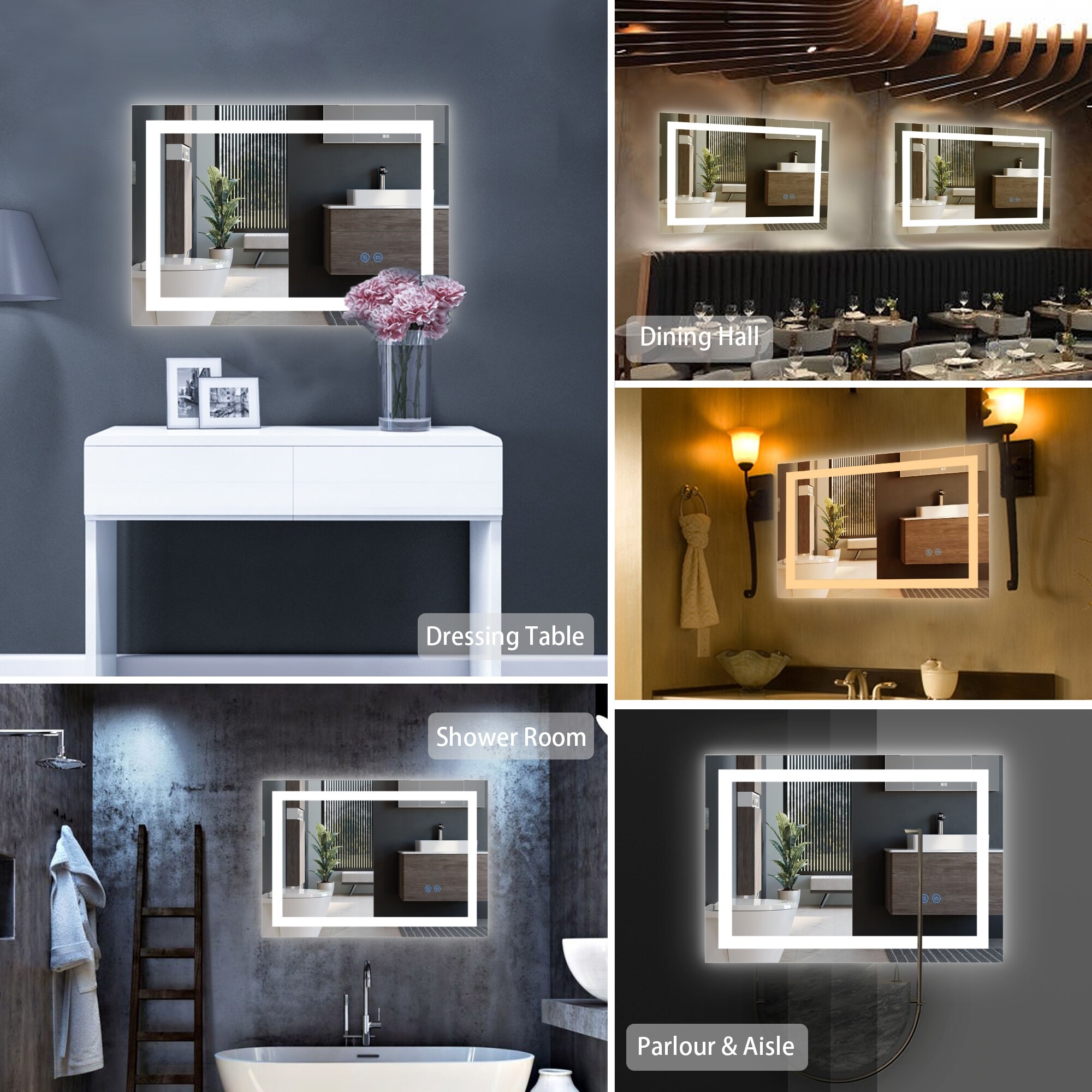 Bsle Wall Mounted Vanity Mirror Led Lighted Bathroom Mirror Overstock 32192591 24x32