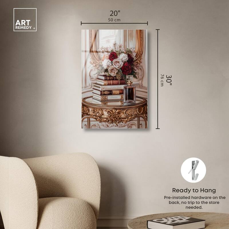 Lovely Mirror Glam Books Acrylic by Art Remedy, Ready to Hang