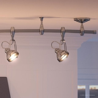 Luxury Modern Track Light 11 5 H X 108 W With Utilitarian Style Stained Wood And Brushed Nickel Finish By Urban Ambiance Overstock Luxury Modern Track Light 11 5 H X 108 W With Utilitarian Style Stained Wood And Brushed Nickel Finish By Urban Ambiance Overstock