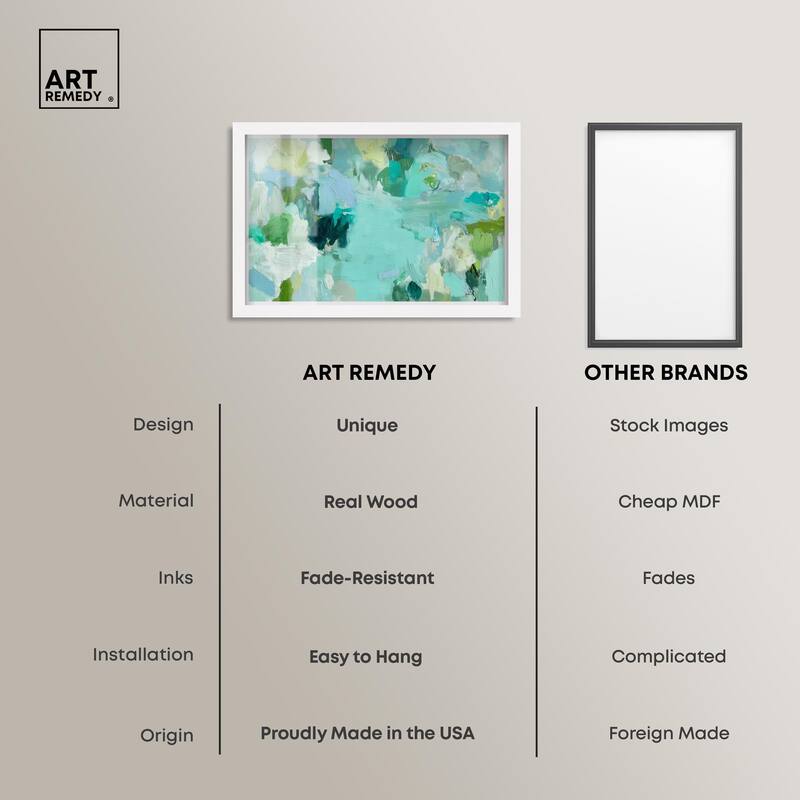 Alista Green Blues Shadowbox by Art Remedy