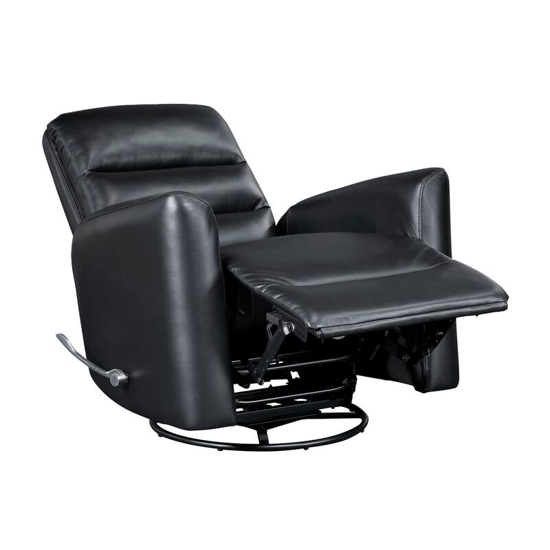 Preston 35" Faux Leather Swivel Glider Recliner - 360-Degree Swivel