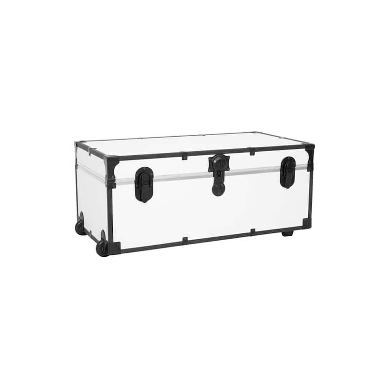 HomeStock Lockable Under Bed Storage Trunk - Heavy Duty Portable Footlocker for College Dorms & Camps with Secure Latch Closure