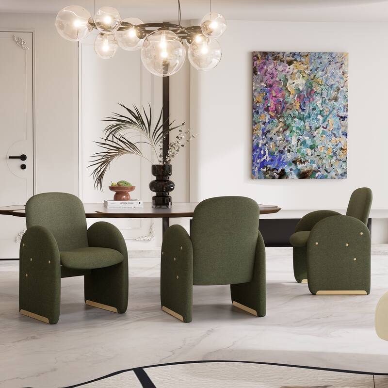 20"x19.7" Oversized Modern Dining Chair Fbaric Upholstered Dining Room Chairs