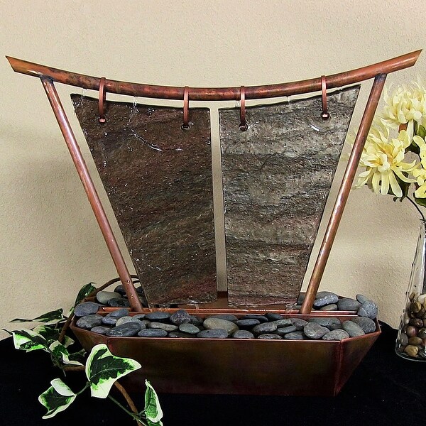 Sunnydaze Phoenix Tabletop Fountain Copper 20 Inch Tall Free Sunnydaze Phoenix Tabletop Fountain Copper 20 Inch Tall
