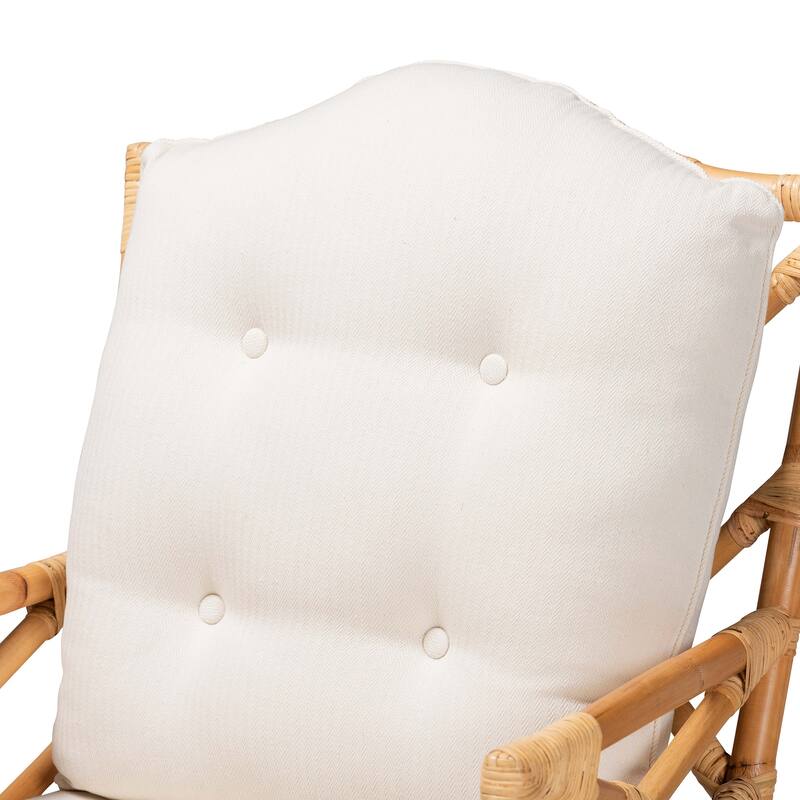 Sonia Modern and Contemporary Natural Finished Rattan Armchair