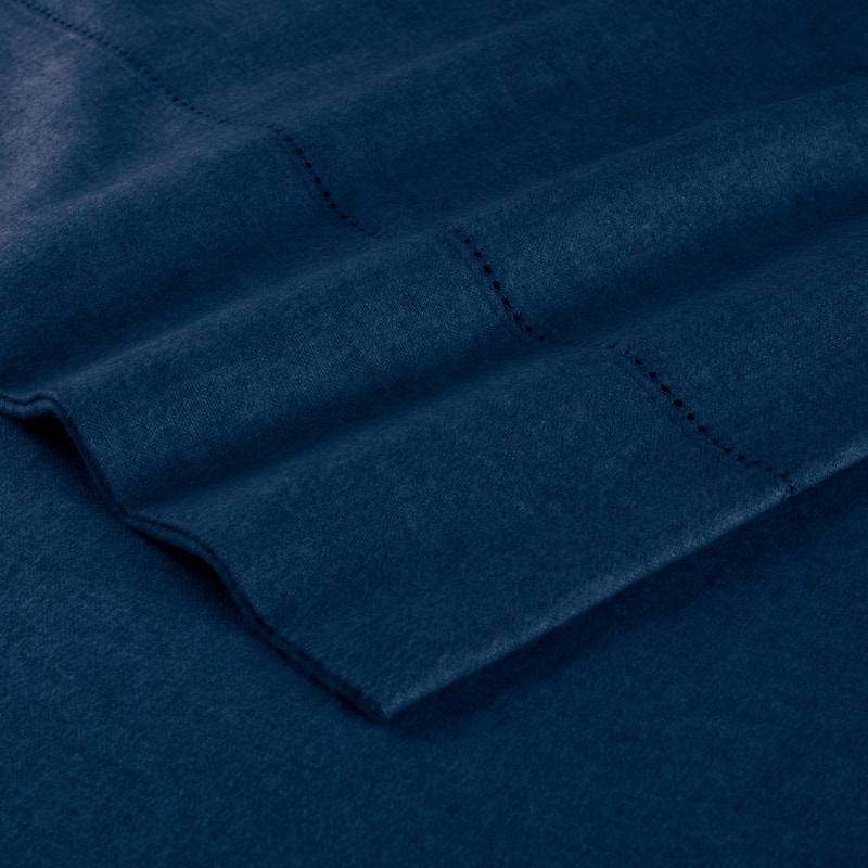 Pointehaven Solid Cotton 180 GSM Deep Pocket Oversized Brushed Flannel Sheet Set