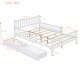 preview thumbnail 32 of 30, Roomfitters Full Size Wood Platform Bed with Guardrails and Two Storage Cabinets