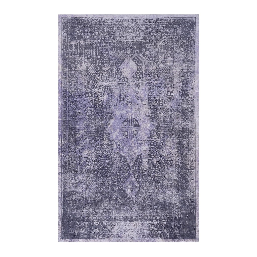 LOOM & LUXE Anthracite Area Rugs for Bedroom