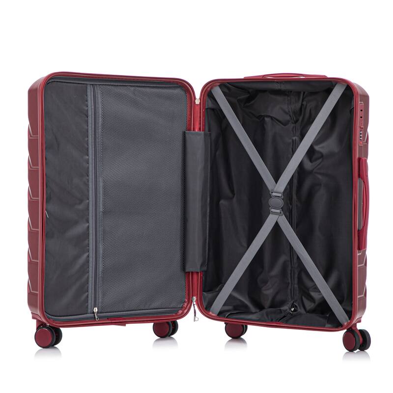 20IN 24IN 28IN 3 pcs/set in ABS Spinner Wheel Luggage, Matching Color, With Combination Lock
