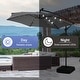 preview thumbnail 65 of 64, Ainfox 10 ft. Patio Offset Solar LED Umbrellas Cantilever Outside Umbrellas with Base