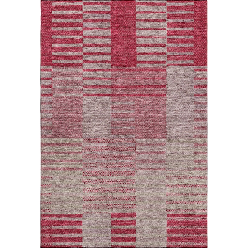 Premium Washable Super Soft Geo Stripe Mayfield Rug