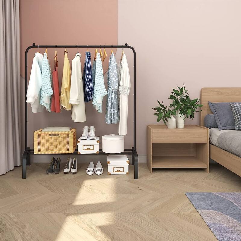 Metal Clothing Racks - 15.75"D x 43.31"W x 59.06"H