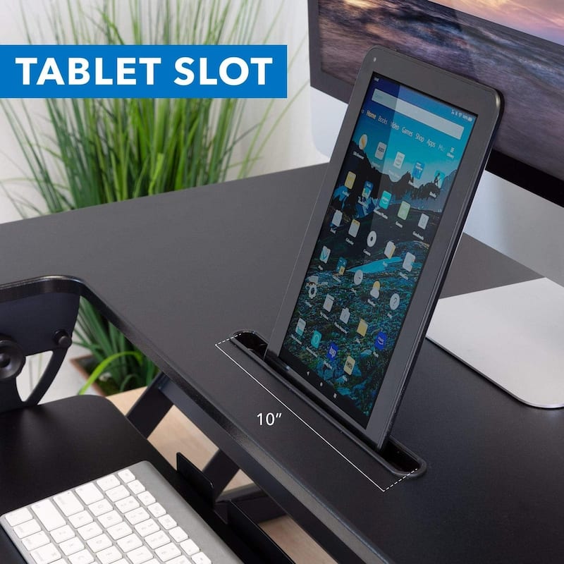 Mount-It! Height Adjustable Standing Desk Converter with 36" Wide Platform