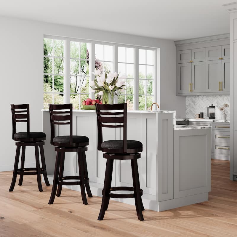 DTY Indoor Living Granby 4-Slat Back Swivel Stool