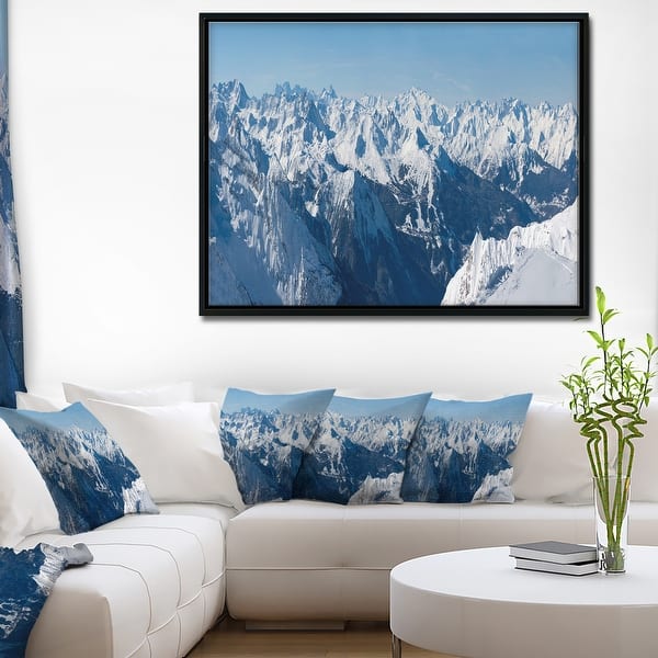 Designart French Alps Panorama Photography Framed Canvas Art Print Overstock 18951707