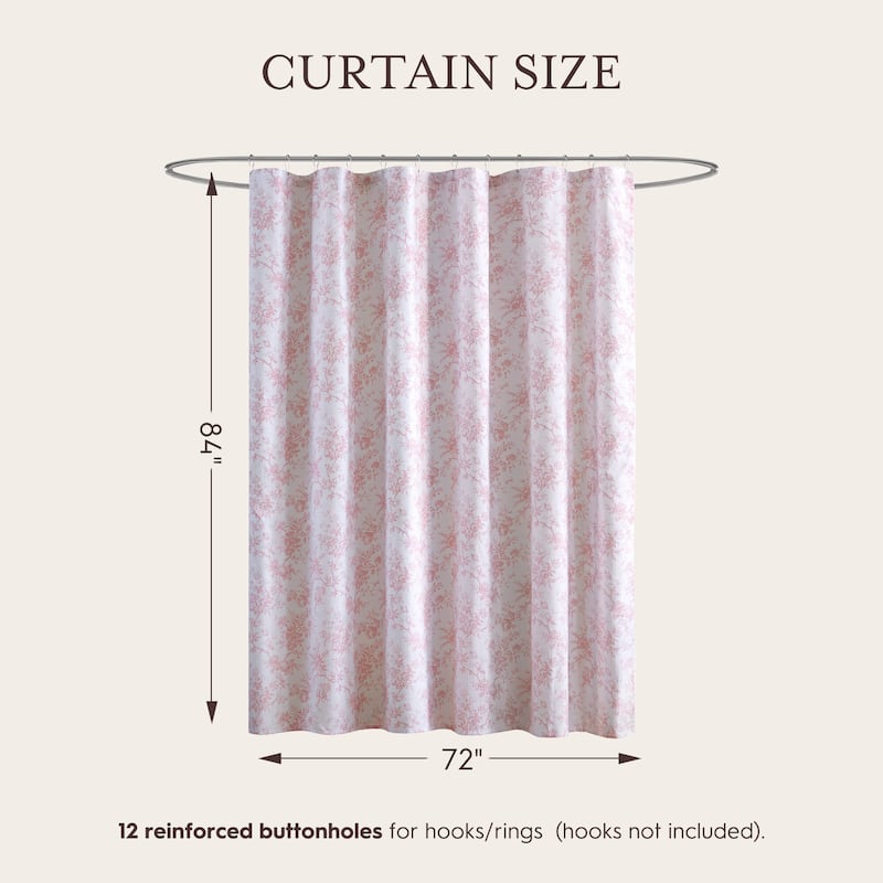 Laura Ashley Walled Garden Shower Curtain -- slub dobby 180gsm