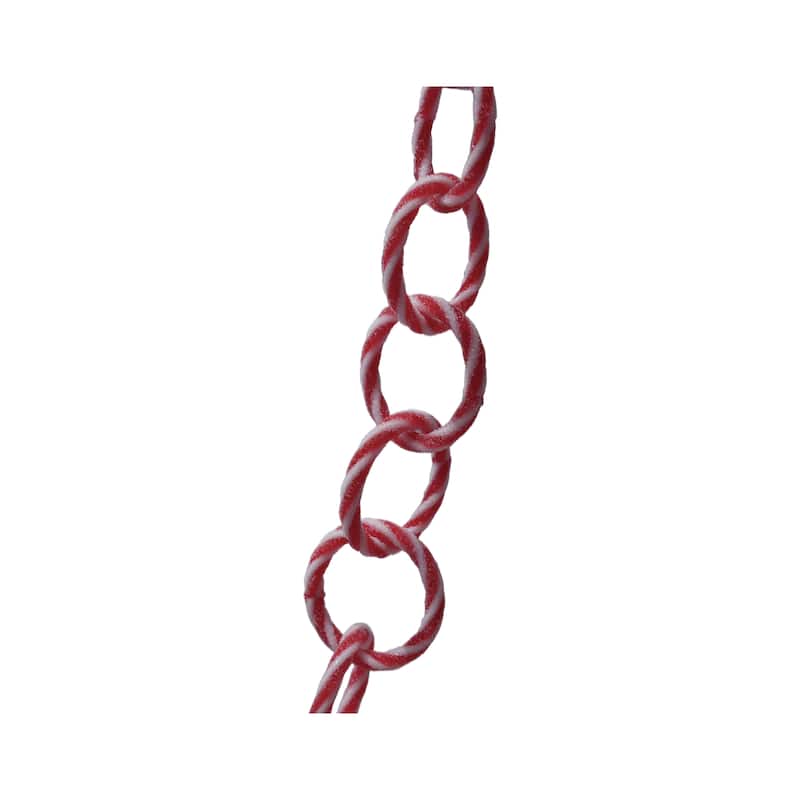 Plastic Link Garland with Candy Stripes - 2.0"L x 0.75"W x 72.0"H