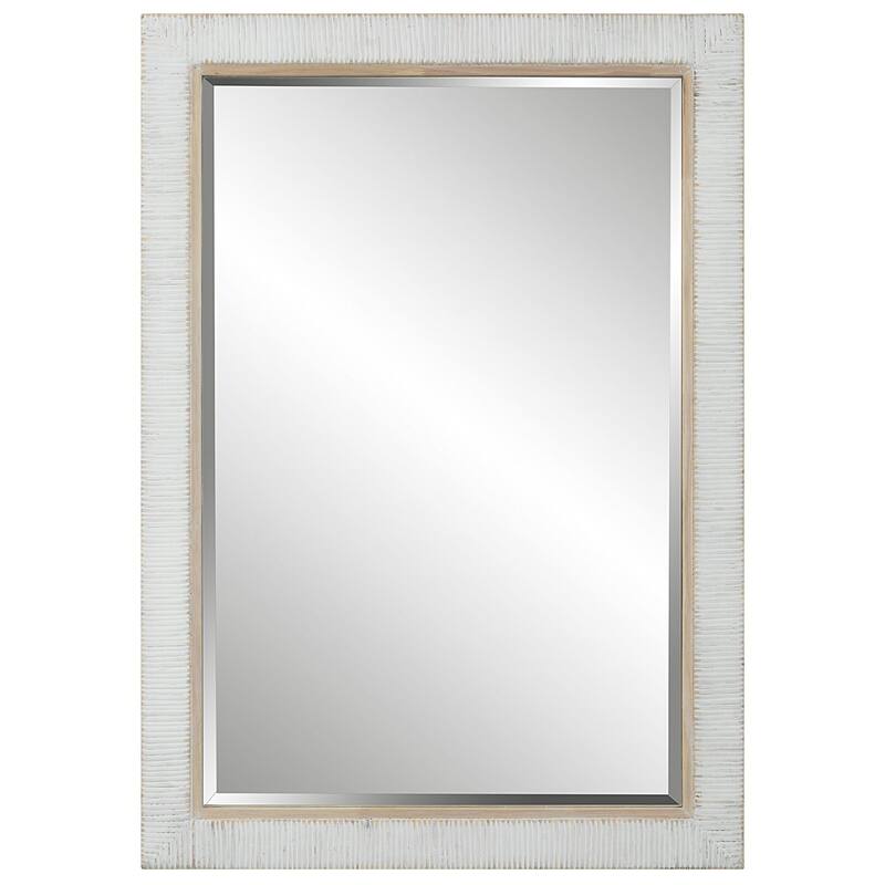 Uttermost 09829 Cape 24" W x 36" H Rectangular Framed Bathroom Mirror - Whitewashed