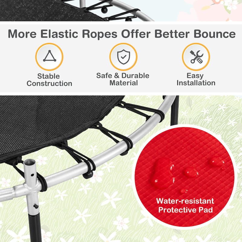 Gymax 55'' Trampoline for Kids Toddler Recreational Trampoline w/