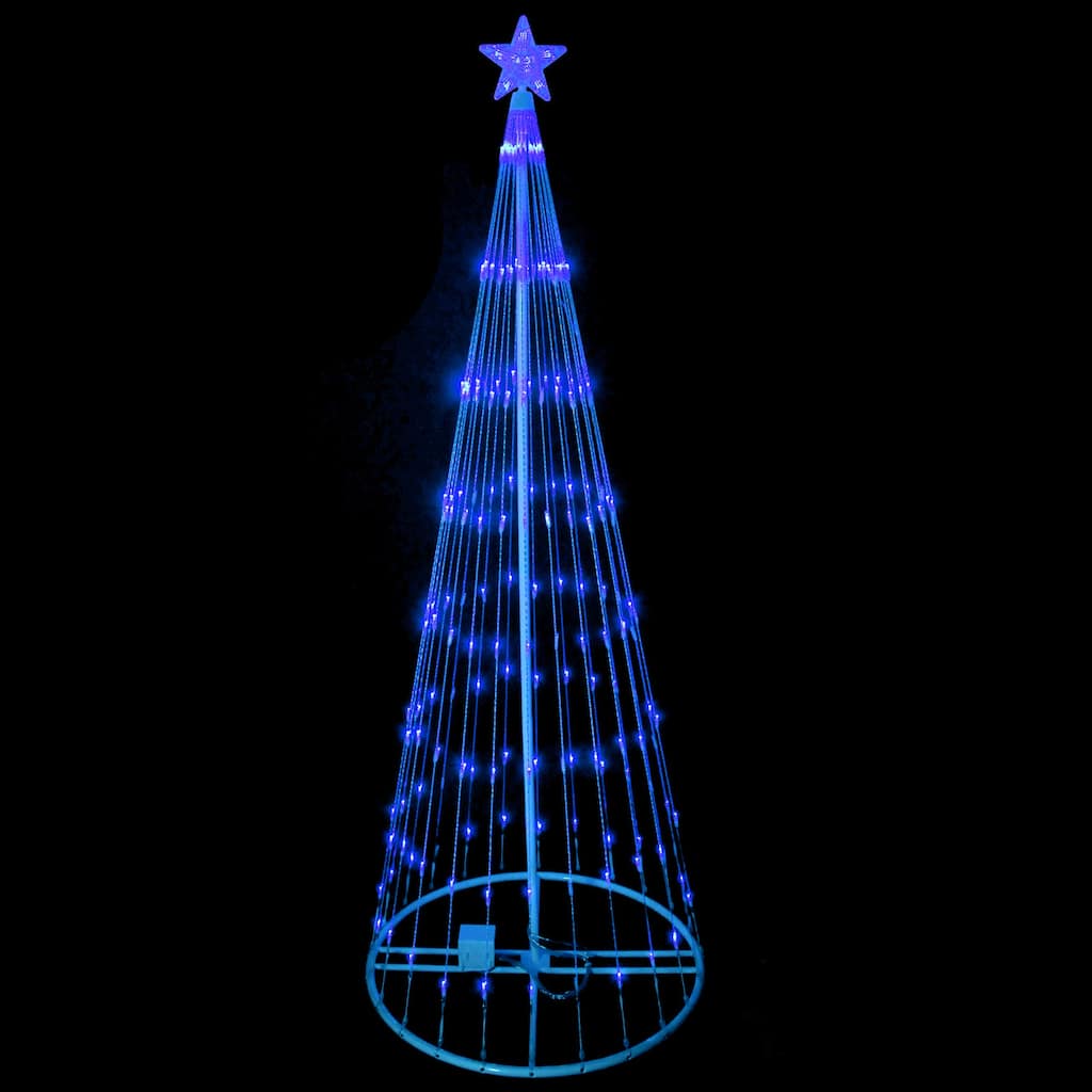 12' Pre-Lit Blue LED Show Cone Christmas Tree Outdoor Decor