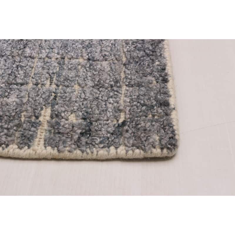 ECARPETGALLERY Hand Loomed Kashkuli Gabbeh Grey Silk Rug - 8'4 x 9'7