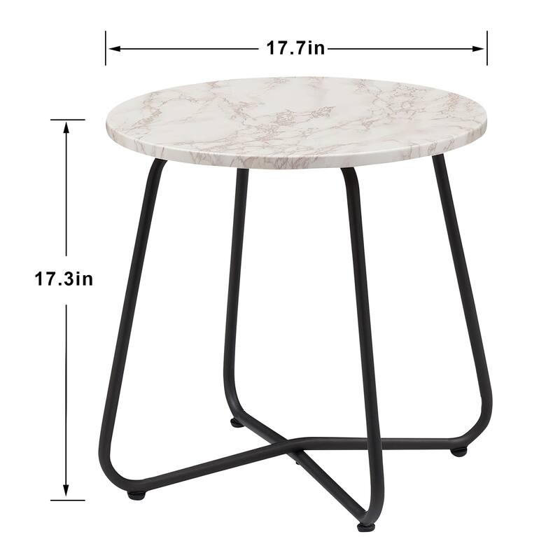 VECELO Modern Small Round Coffee tables