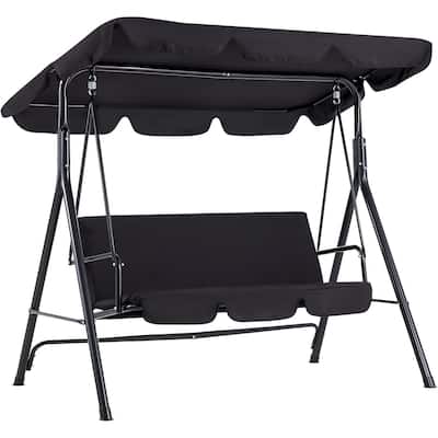 AECOJOY Porch Swings Outdoor, Swings for Adults w/Removable Cushion