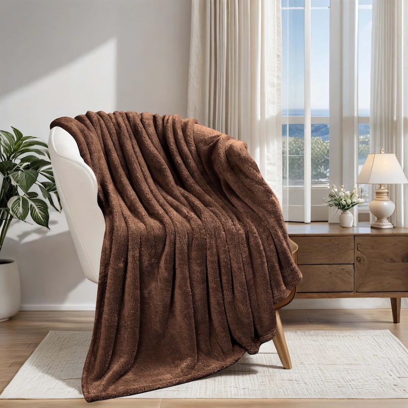 Superior Solid Fluffy Fleece Blanket, Plush and All Season