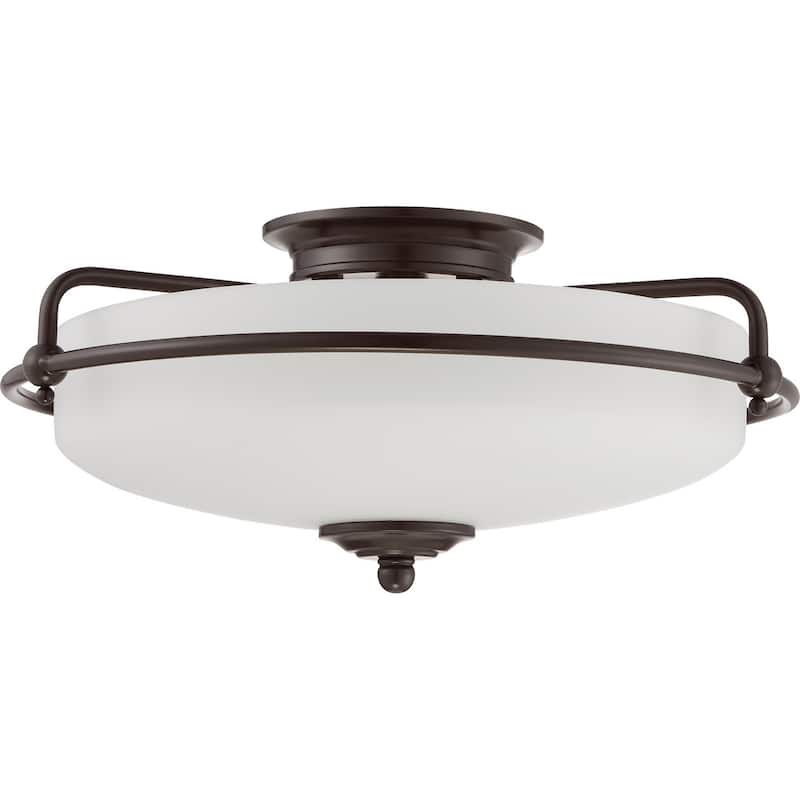 Quoizel Griffin 3-Light 17" Ceiling Light in Palladian Bronze - Palladian Bronze