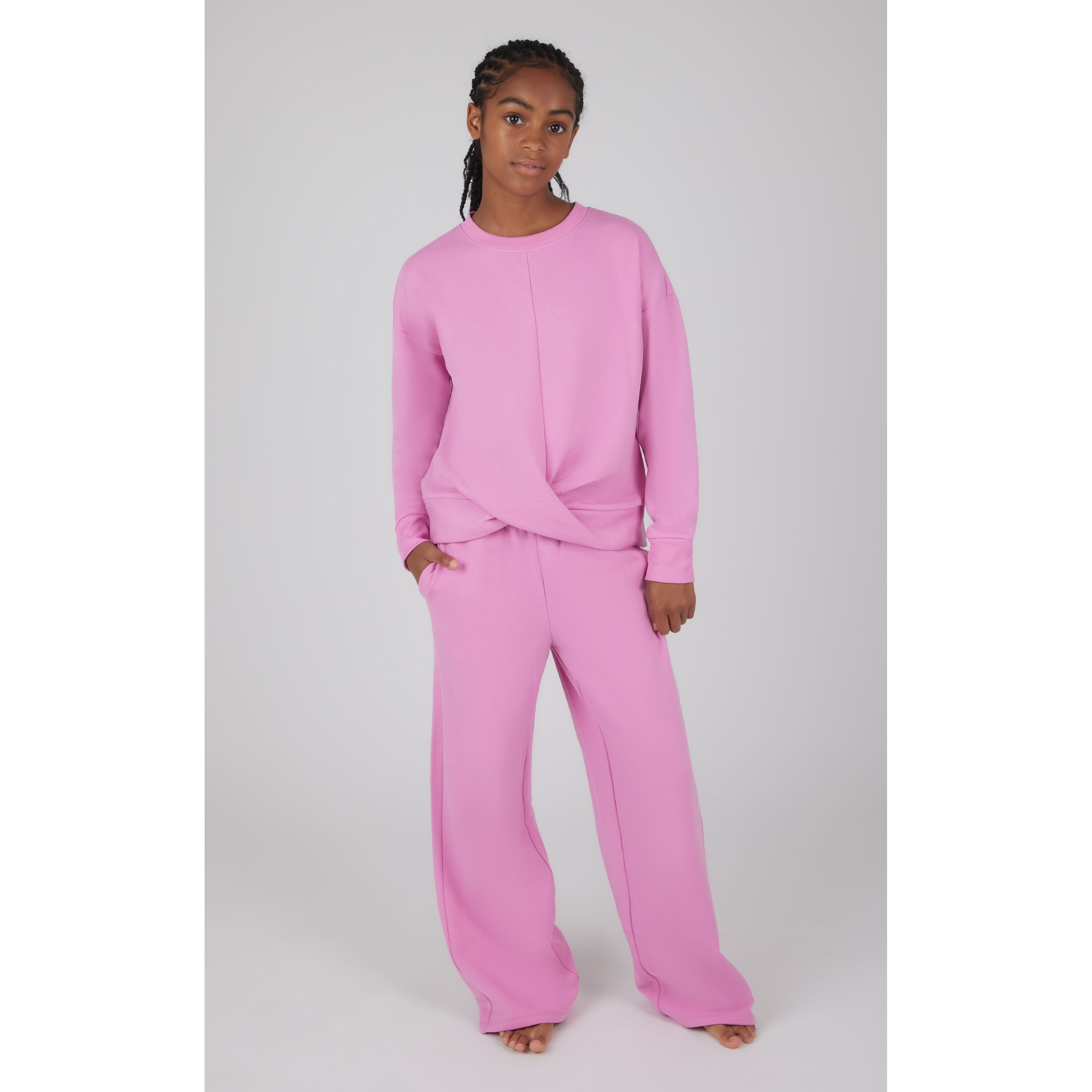 Yogalicious Girls Brushed Terry Butterfly Twist Sweatshirt and
